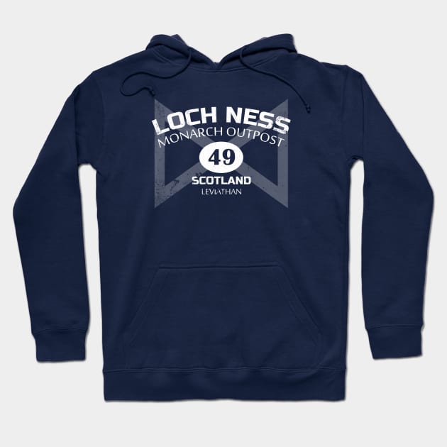 Monarch Outpost Loch Ness, distressed Hoodie by hauntedjack